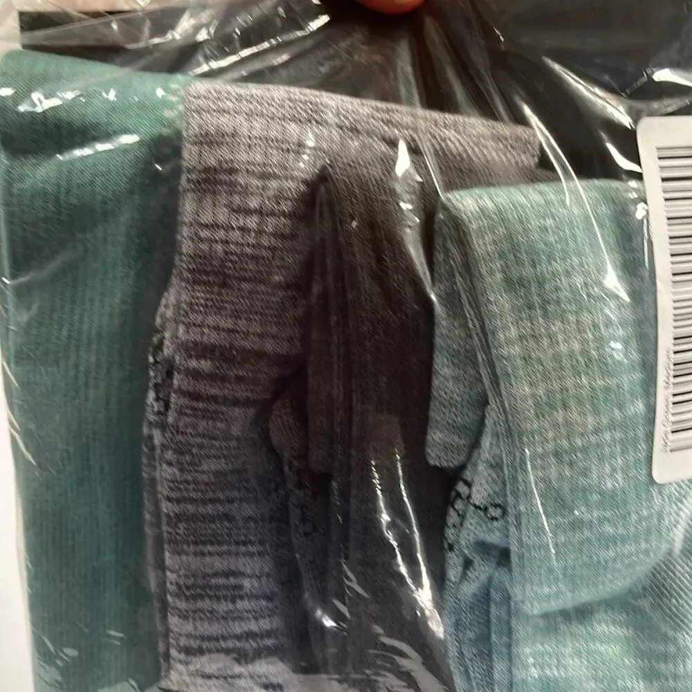 4X Tommie Copper Socks Womens Over‎ the Calf Compression Large Gray Jade Green